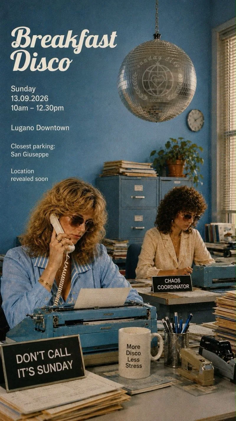 Breakfast Disco — September 13th 2026, Lugano Downtown