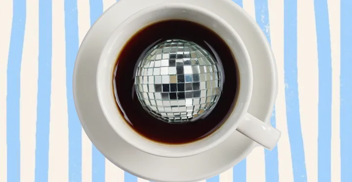 Disco-ball coffee cup